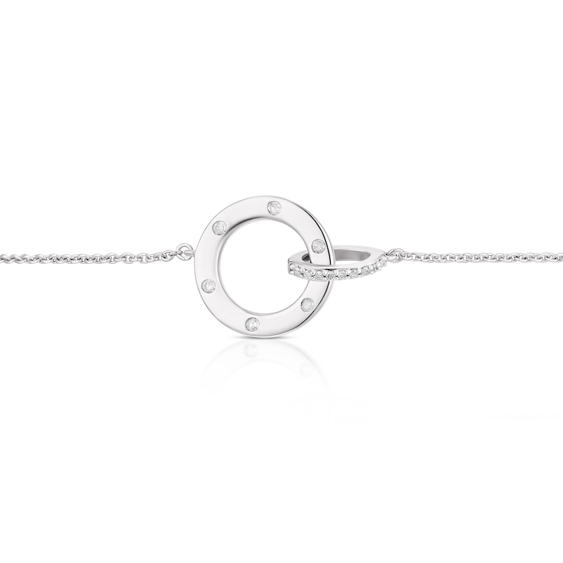 Main Image 2 of Sterling Silver Diamond Circle Bracelet