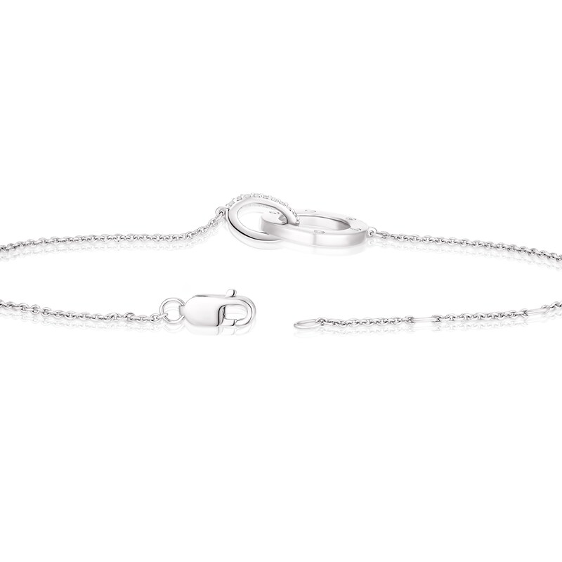 Main Image 3 of Sterling Silver Diamond Circle Bracelet
