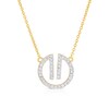 Thumbnail Image 1 of Sterling Silver & 18ct Yellow Gold Plated Vermeil 0.19ct Diamond Pendant Necklace
