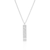 Thumbnail Image 0 of Sterling Silver 0.10ct Diamond Long Drop Pendant Necklace