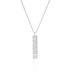 Thumbnail Image 1 of Sterling Silver 0.10ct Diamond Long Drop Pendant Necklace