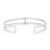 Thumbnail Image 3 of Sterling Silver 0.13ct Diamond H Cuff Bangle
