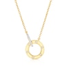Thumbnail Image 1 of Sterling Silver & 18ct Yellow Gold Plated Vermeil Diamond Interlocking Pendant Necklace