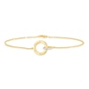 Thumbnail Image 0 of Sterling Silver & 18ct Yellow Gold Plated Vermeil Diamond Interlocking Circle Bracelet