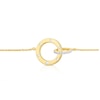 Thumbnail Image 2 of Sterling Silver & 18ct Yellow Gold Plated Vermeil Diamond Interlocking Circle Bracelet