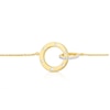 Thumbnail Image 1 of Sterling Silver & 18ct Yellow Gold Plated Vermeil Diamond Interlocking Circle Bracelet