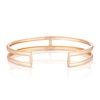 Thumbnail Image 2 of Sterling Silver & 18ct Rose Gold Plated Vermeil Diamond H Cuff Bangle