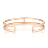 Thumbnail Image 3 of Sterling Silver & 18ct Rose Gold Plated Vermeil Diamond H Cuff Bangle