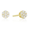 Thumbnail Image 1 of 9ct Yellow Gold 0.25ct Diamond Flower Cluster Stud Earrings