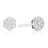 Thumbnail Image 1 of 9ct White Gold 0.25ct Diamond Flower Cluster Stud Earrings