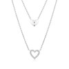 Thumbnail Image 1 of Sterling Silver 0.11ct Diamond Two Layer Chain Necklace