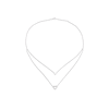 Thumbnail Image 2 of Sterling Silver 0.11ct Diamond Two Layer Chain Necklace
