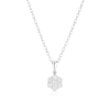 Thumbnail Image 1 of 9ct White Gold 0.25ct Diamond Flower Cluster Pendant Necklace