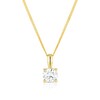 Thumbnail Image 1 of 9ct Yellow Gold 0.50ct Diamond Solitaire 18" Pendant Necklace