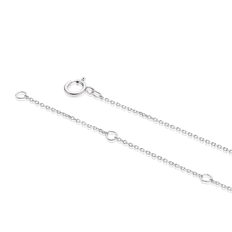 Main Image 3 of Sterling Silver 0.20ct Diamond Bar Pendant Necklace