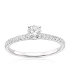 Thumbnail Image 1 of 9ct White Gold 0.50ct Diamond Solitaire Stone Set Shoulders Ring