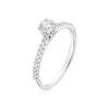 Thumbnail Image 2 of 9ct White Gold 0.50ct Diamond Solitaire Stone Set Shoulders Ring