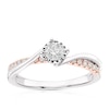 Thumbnail Image 0 of 9ct White & Rose Gold 0.33ct Diamond Twist Illusion Solitaire Ring