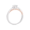Thumbnail Image 2 of 9ct White & Rose Gold 0.33ct Diamond Twist Illusion Solitaire Ring
