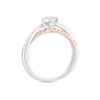 Thumbnail Image 3 of 9ct White & Rose Gold 0.33ct Diamond Twist Illusion Solitaire Ring