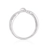 Thumbnail Image 3 of 9ct White Gold Diamond Fancy Twist Loop Ring