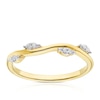 Thumbnail Image 1 of 9ct Yellow Gold Diamond Floral Twist Ring