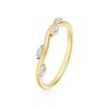Thumbnail Image 2 of 9ct Yellow Gold Diamond Floral Twist Ring