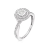 Thumbnail Image 1 of 9ct White Gold 0.33ct Diamond Twist Halo Solitaire Ring