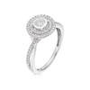 Thumbnail Image 2 of 9ct White Gold 0.33ct Diamond Twist Halo Solitaire Ring