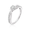 Thumbnail Image 2 of 9ct White Gold 0.50ct Diamond Twist Solitaire Ring