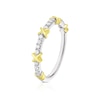 Thumbnail Image 2 of 9ct White & Yellow Gold 0.15ct Diamond Kiss Detail Ring