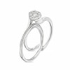 Thumbnail Image 2 of Perfect Fit 9ct White Gold 0.33ct Diamond Twist Cluster Bridal Set