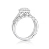 Thumbnail Image 3 of Perfect Fit 9ct White Gold 0.50ct Diamond Vintage Cushion Bridal Set