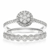 Thumbnail Image 0 of Perfect Fit 9ct White Gold 0.50ct Diamond Vintage Round Bridal Set