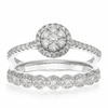 Thumbnail Image 1 of Perfect Fit 9ct White Gold 0.50ct Diamond Vintage Round Bridal Set