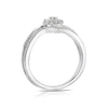 Thumbnail Image 3 of Perfect Fit 9ct White Gold 0.20ct Diamond Twist Flower Cluster Bridal Set