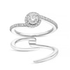 Thumbnail Image 0 of Perfect Fit 9ct White Gold 0.40ct Diamond Halo Bridal Set