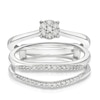Thumbnail Image 1 of Perfect Fit 9ct White Gold 0.20ct Diamond Cluster Insert Ring