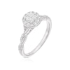 Thumbnail Image 2 of 9ct White Gold 0.40ct Diamond Twist Shoulder Cluster Ring