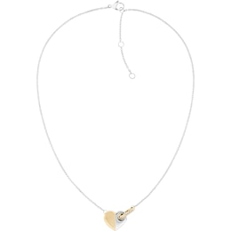 Tommy Hilfiger Ladies' Two-Tone Gold & Silver Tone Heart Necklace