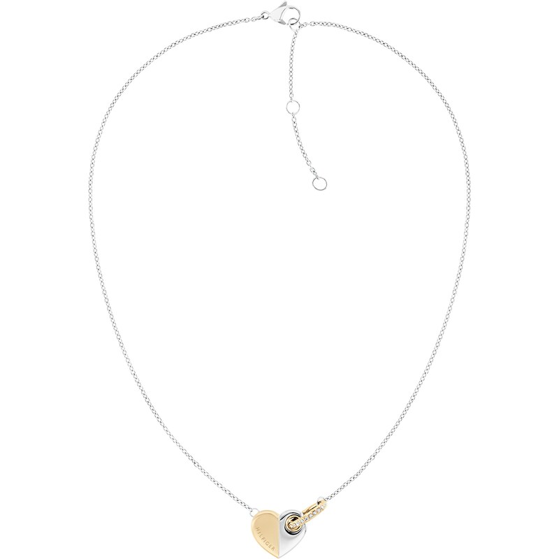 Main Image 1 of Tommy Hilfiger Ladies' Two-Tone Gold & Silver Tone Heart Necklace