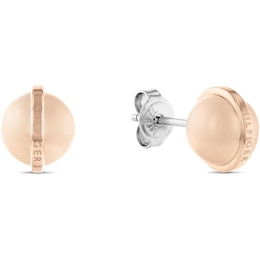 Tommy Hilfiger Ladies' Carnation Gold Plated Orb Stud Earrings