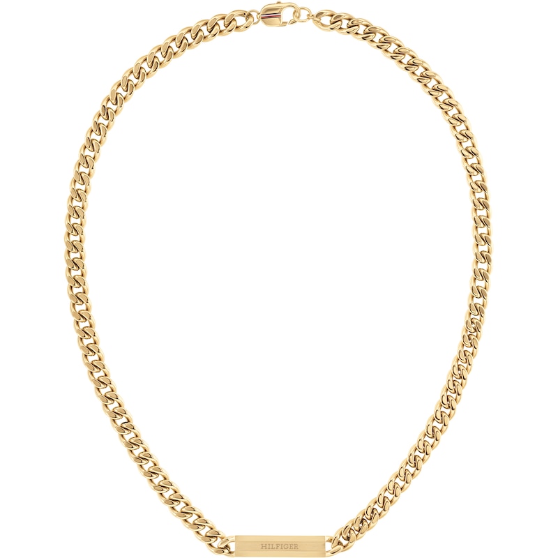 Main Image 1 of Tommy Hilfiger Men's Gold Tone Curb Chain Necklace