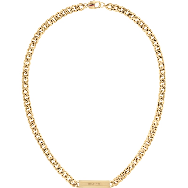 Tommy Hilfiger Men's Gold Tone Curb Chain Necklace