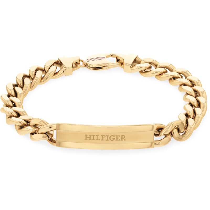 Main Image 1 of Tommy Hilfiger Men's Gold Tone Curb Chain Bracelet