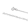 Thumbnail Image 3 of Sterling Silver Oval Aquamarine & Diamond Halo Pendant Necklace