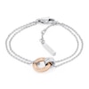 Thumbnail Image 0 of Calvin Klein Ladies' Two Tone Stainless Steel & Rose Gold Circle Double Chain Bracelet