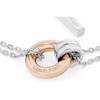 Thumbnail Image 2 of Calvin Klein Ladies' Two Tone Stainless Steel & Rose Gold Circle Double Chain Bracelet