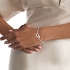 Thumbnail Image 3 of Calvin Klein Ladies' Two Tone Stainless Steel & Rose Gold Circle Double Chain Bracelet