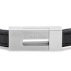 Thumbnail Image 1 of Calvin Klein Men's Stainless Steel & Black Leather Bracelet